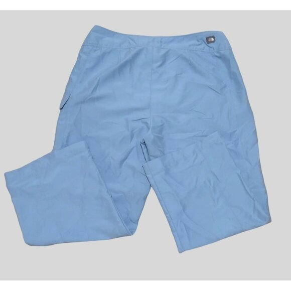 The North Face Pants Pale Blue Utility Cropped Hook & Loop Closure Outdoor Sz 12 - Picture 2 of 6